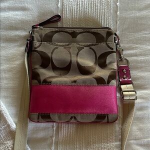 Coach Crossbody Bag - Brown and Pink
